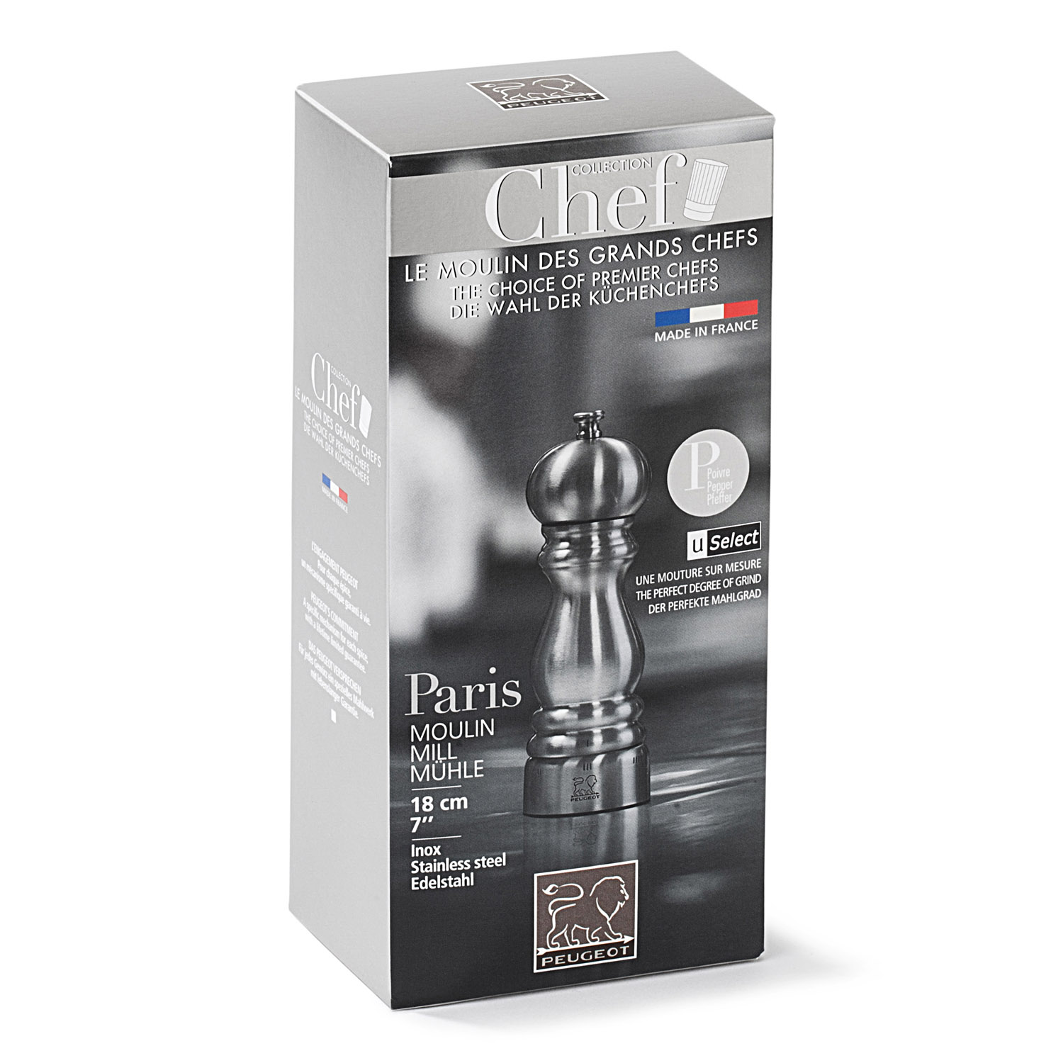Pepparkvarn PARIS USELECT 30 cm, rostfritt stål, Peugeot