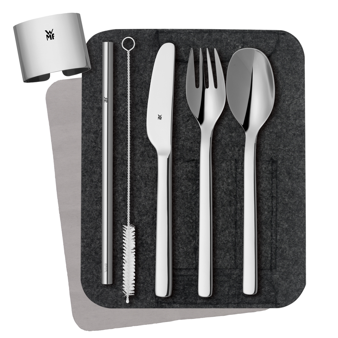 Bestickset to-go MY2GO, med fodral, grön, WMF