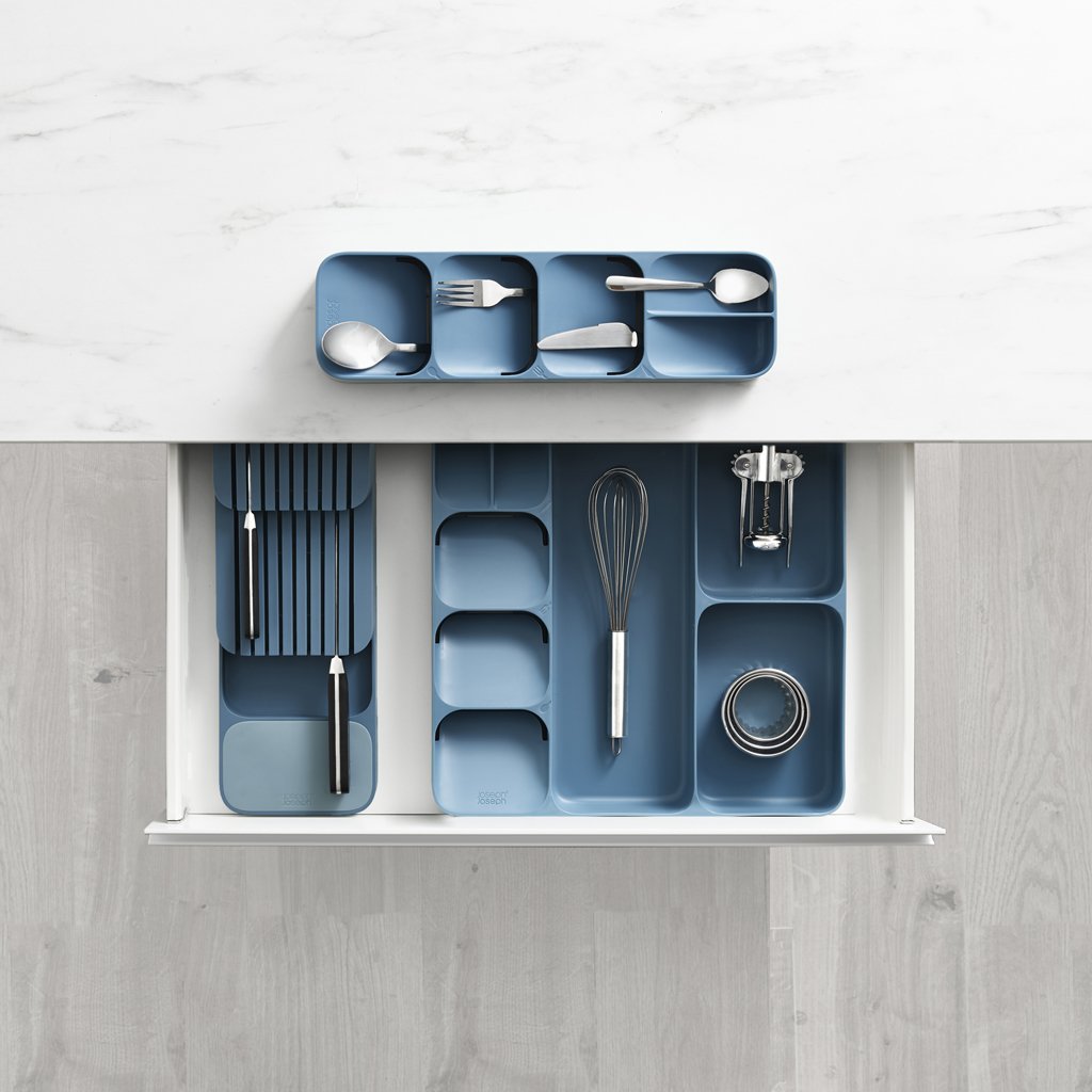 Knivlådans organisatör DRAWER STORE, blå, Joseph Joseph