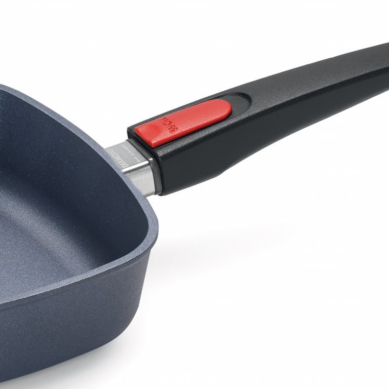 Non-stick stekpanna TITANIUM NOWO 26 x 26 cm, för induktion, avtagbart handtag, WOLL
