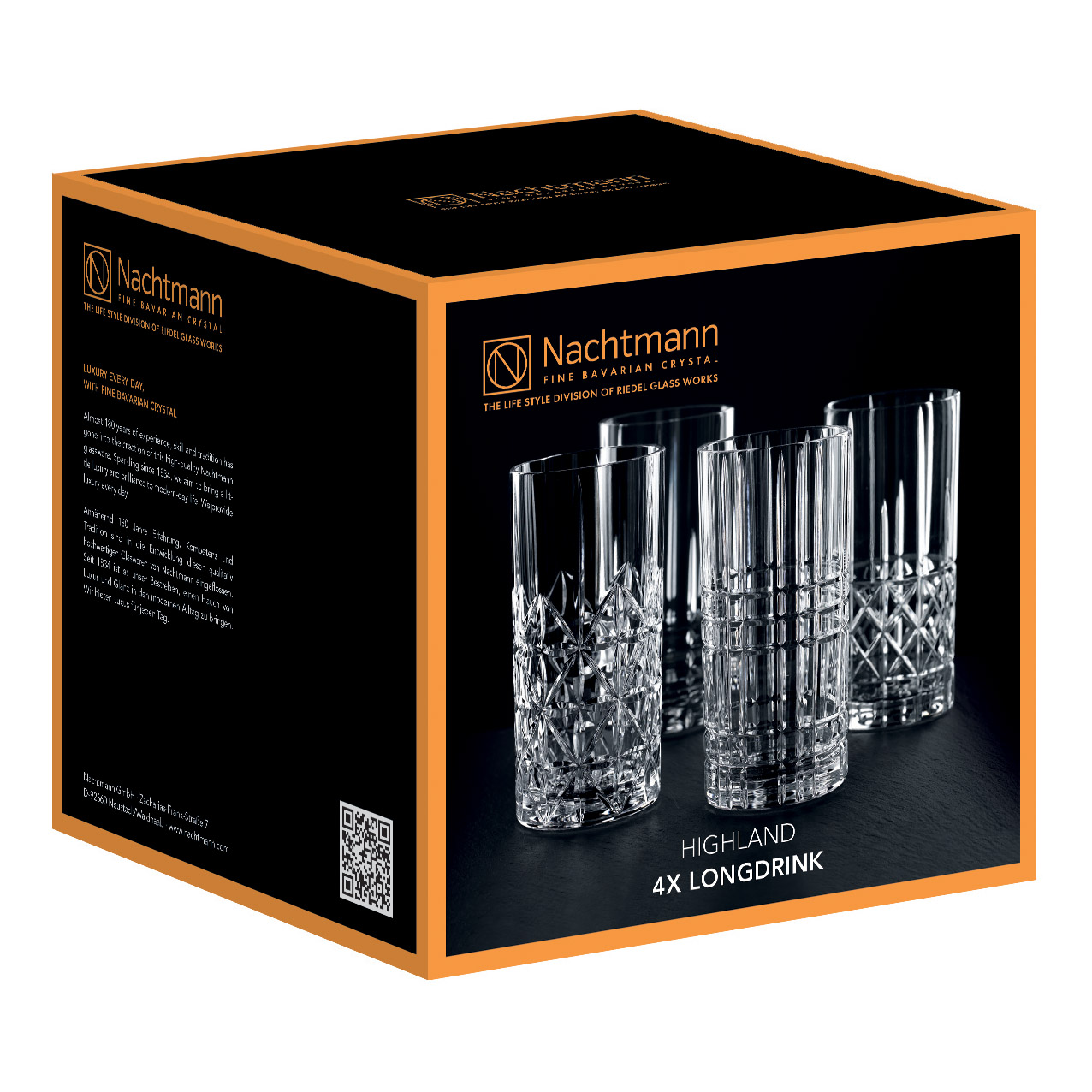 Drinkglas HIGHLAND, set i 4 delar, 445 ml, Nachtmann