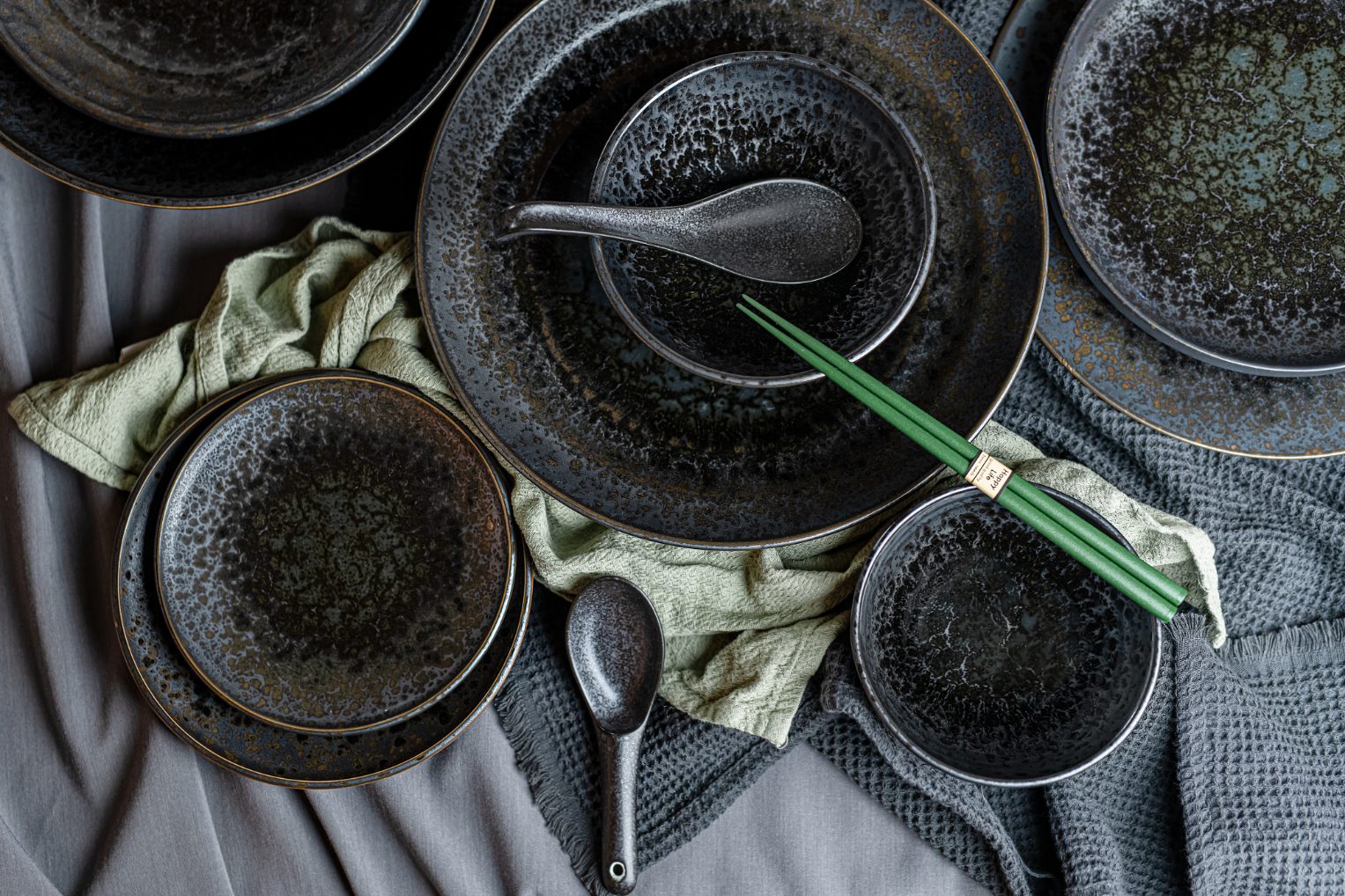 Liten skål BLACK PEARL 15 cm, 450 ml, svart, keramik, MIJ