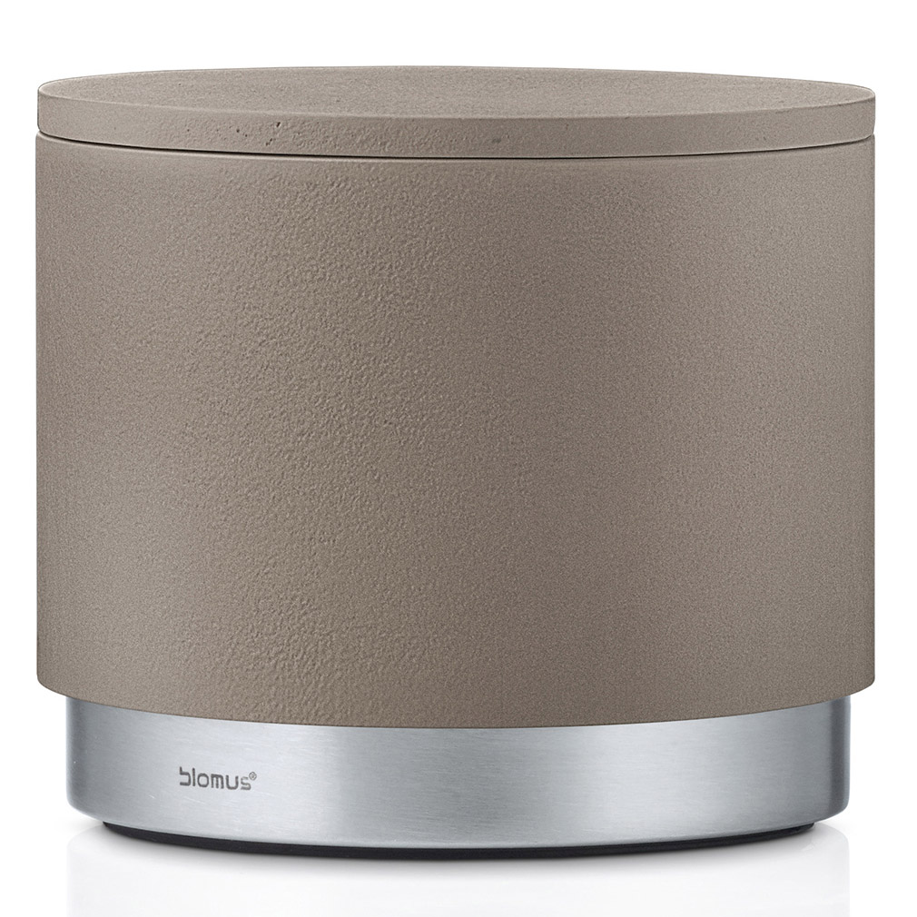 Badrumsförvaringsask ARA 10 cm, med lock, taupe, Blomus