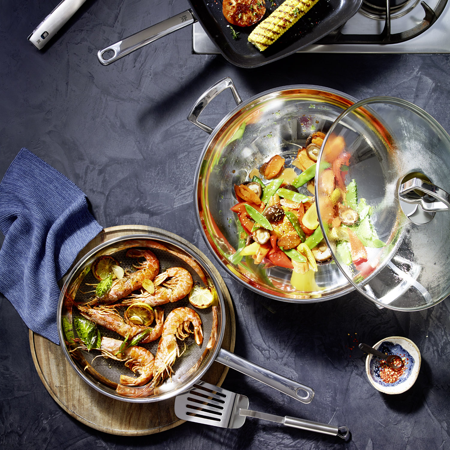 Wok 36 cm, rostfritt stål, WMF