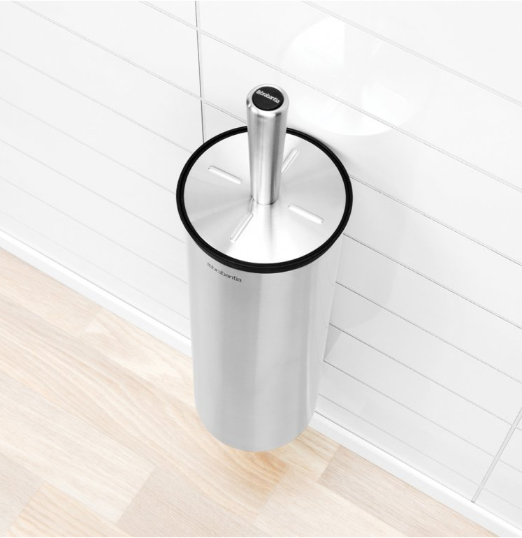 Toalettborsthållare, matt stål, Brabantia