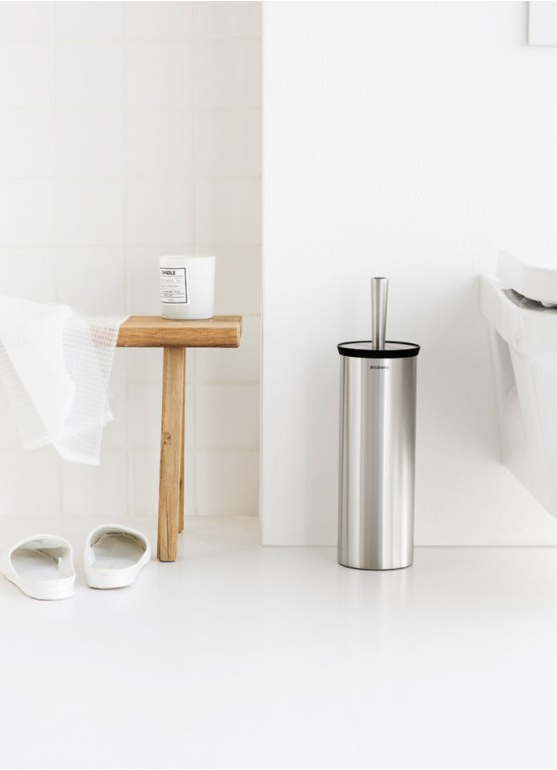 Toalettborsthållare, matt stål, Brabantia