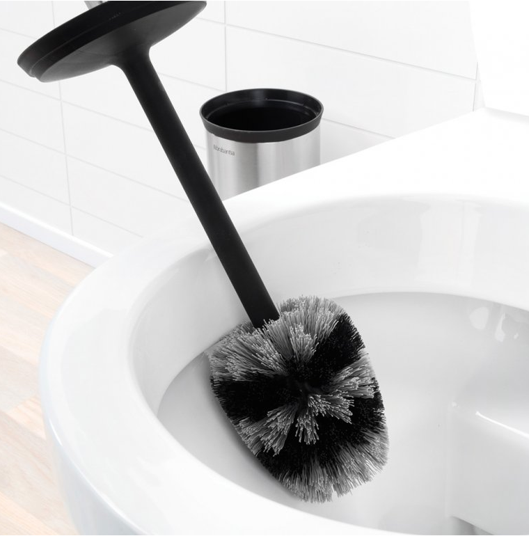 Toalettborsthållare, matt stål, Brabantia