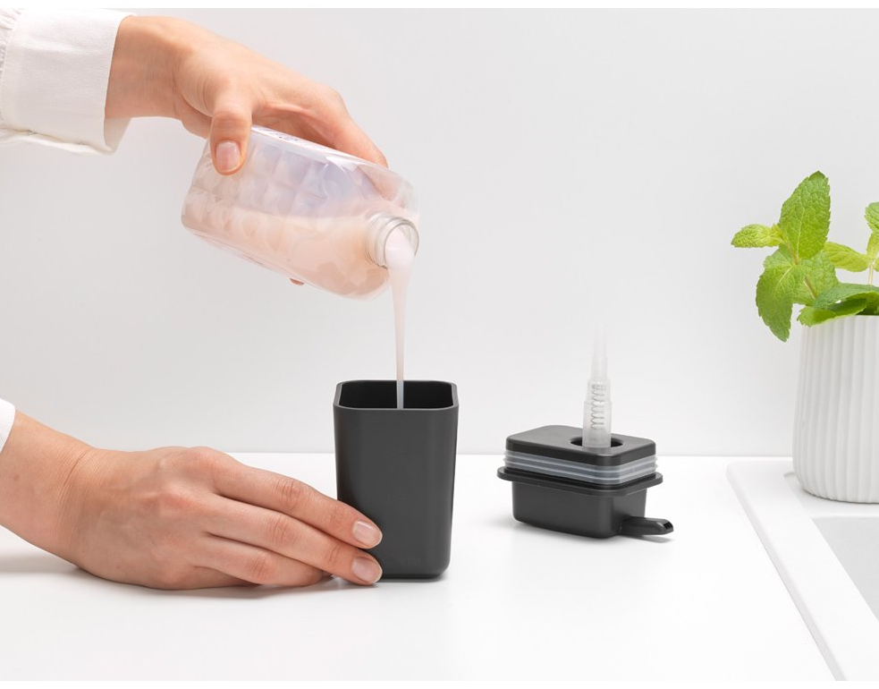 Dispenser för flytande tvål 200 ml, grå, Brabantia