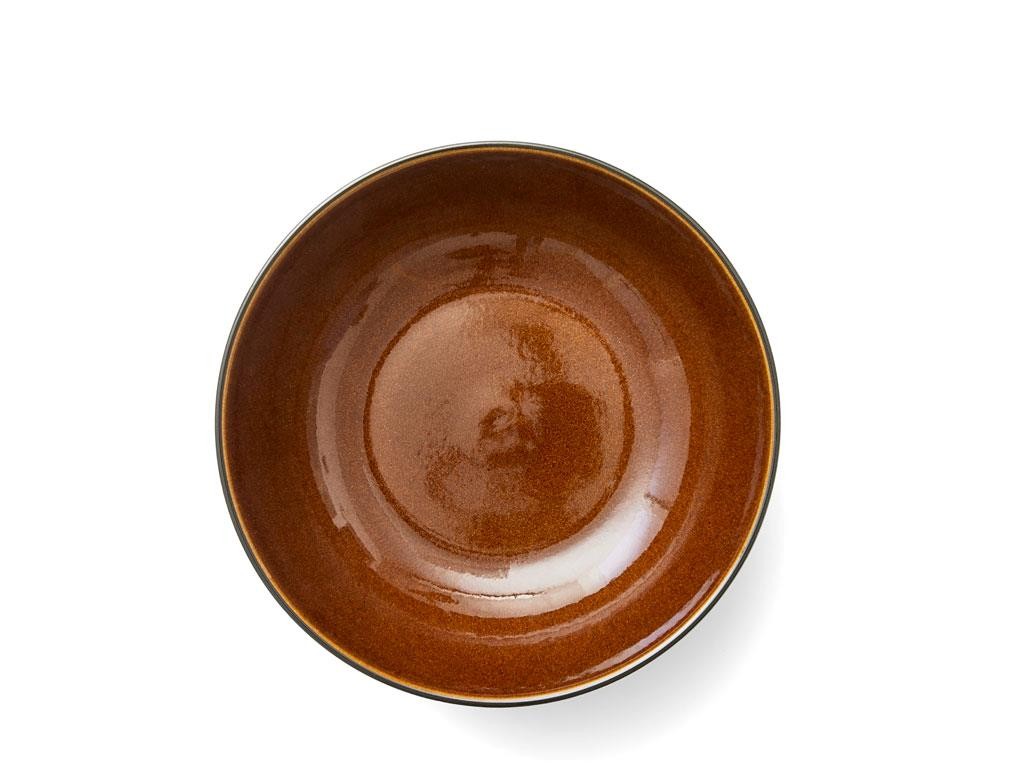Salladsskål 24 cm, svart/bärnsten, Bitz