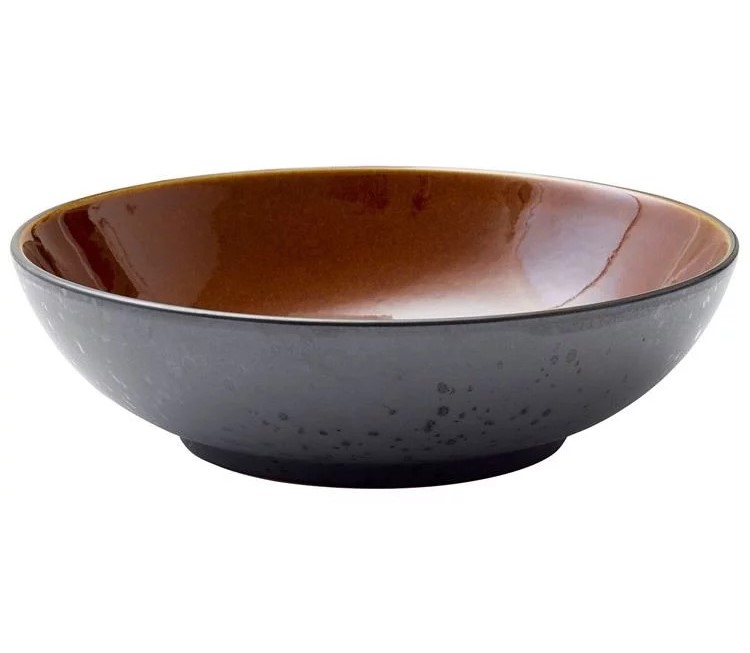 Salladsskål 24 cm, svart/bärnsten, Bitz