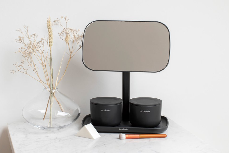 Bordsspegel 28 cm, med bricka, grå, Brabantia