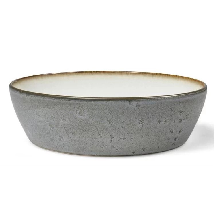 Matskål 18 cm, grå/gräddvit, Bitz