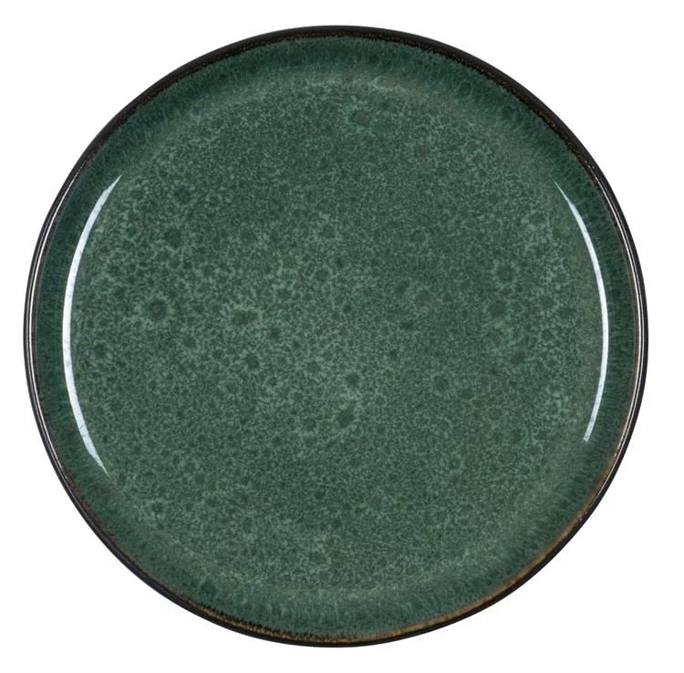 Efterrättstallrik GASTRO 21 cm, svart/grön, Bitz