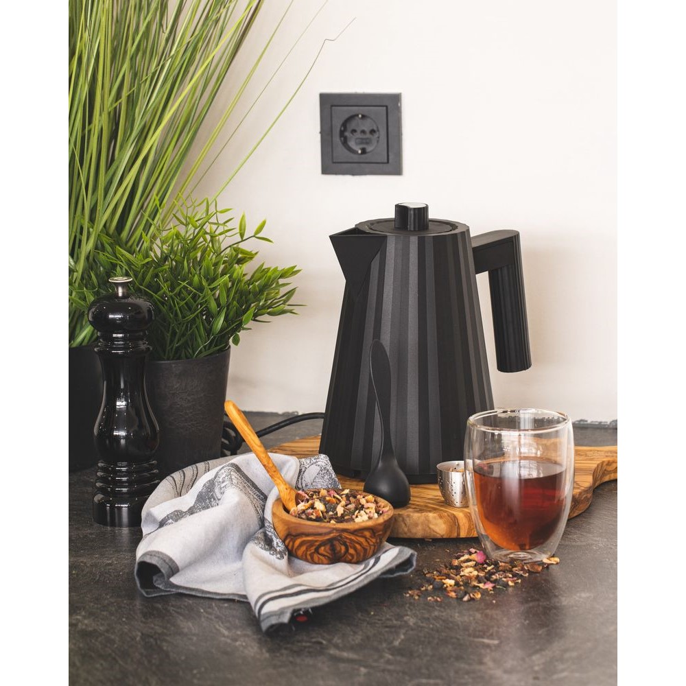 Elektrisk vattenkokare PLISSE 1 l, svart, Alessi