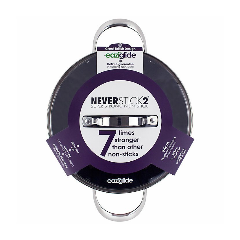 Gryta NEVERSTICK2 24 cm, 4,2 l, med lock, Eaziglide
