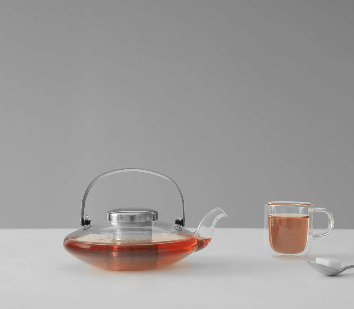 Tekanna med sil LEAF 500 ml, glas/rostfritt stål, Viva Scandinavia