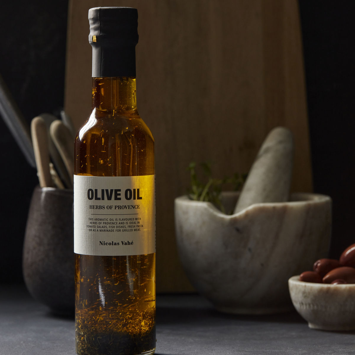Olivolja med basilika 250 ml, Nicolas Vahé
