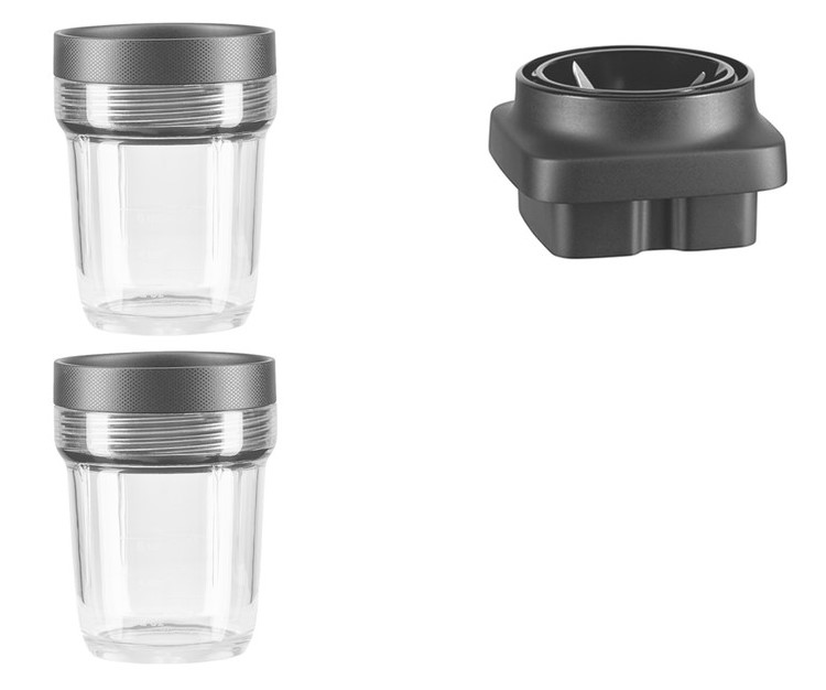 Matförvaringsbehållare för mixer K400, set i 2 delar, 200 ml, KitchenAid