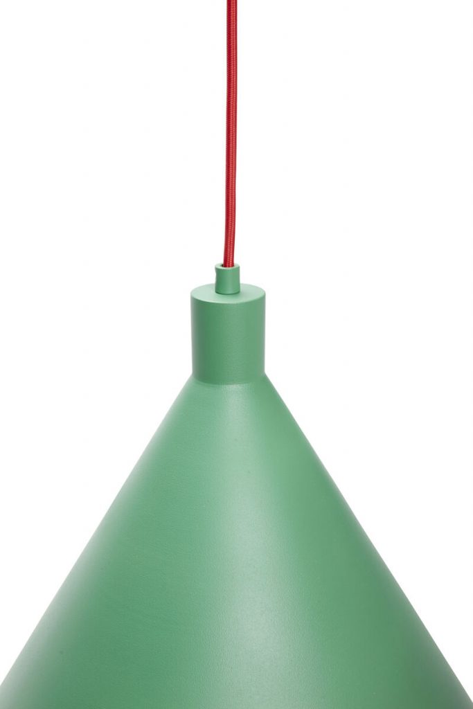 Pendellampa YAMA, grön, Hübsch