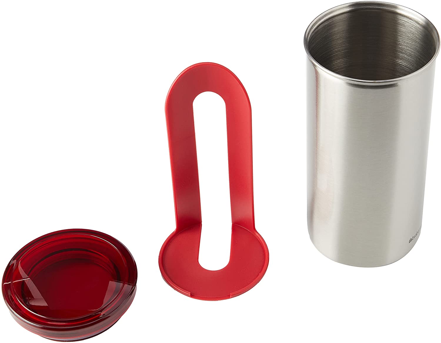 Kaffekapselbehållare SENSEO 1,4 l, för 18 kapslar, rött lock, Brabantia