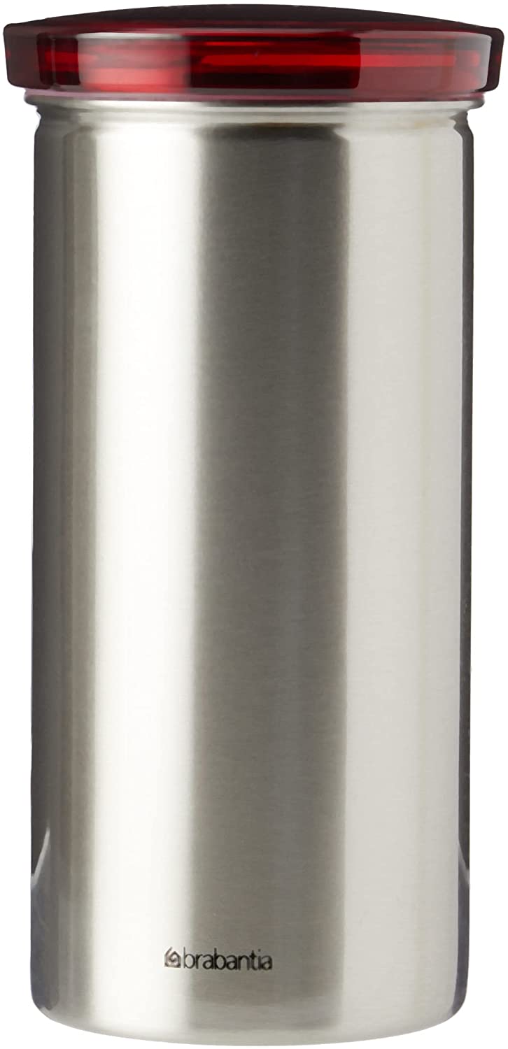 Kaffekapselbehållare SENSEO 1,4 l, för 18 kapslar, rött lock, Brabantia