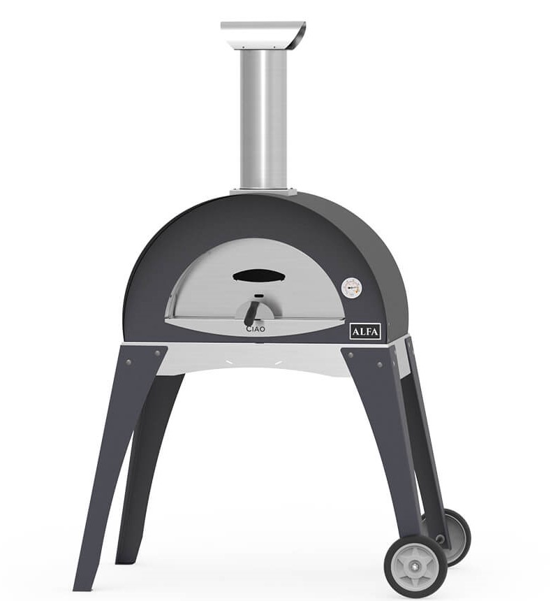 Pizzaugn för utomhusbruk CIAO, silvergrå, Alfa Forni