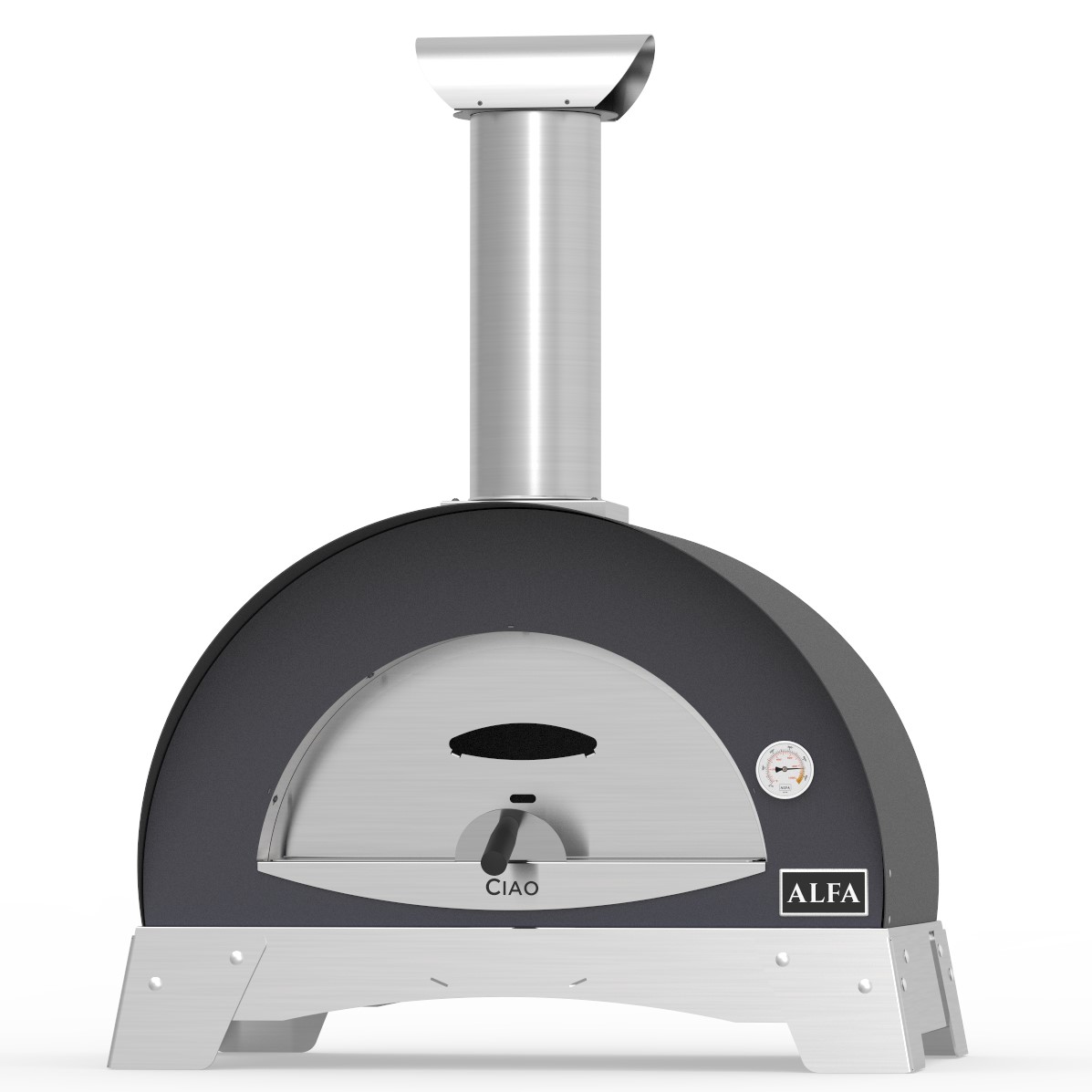 Pizzaugn för utomhusbruk CIAO, silvergrå, Alfa Forni