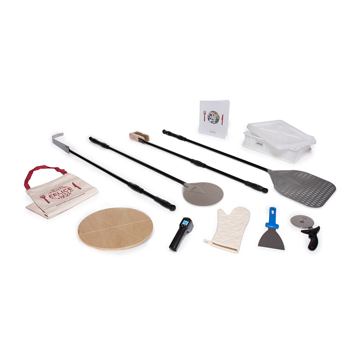 Pizzaredskap set PIZZAIOLO, 12 st, Alfa Forni