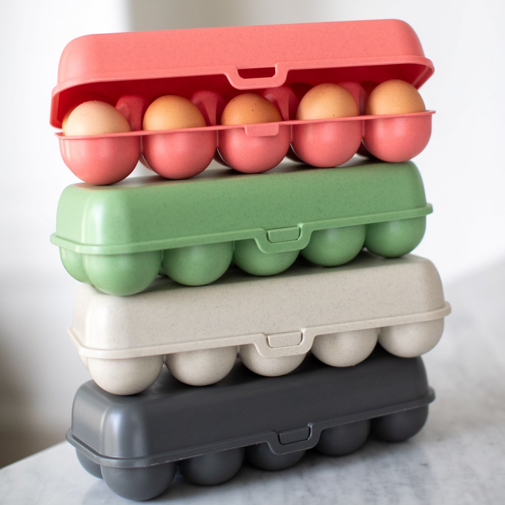 Äggbehållare EGGS TO GO 28 cm, för 10 ägg, ökensol, Koziol