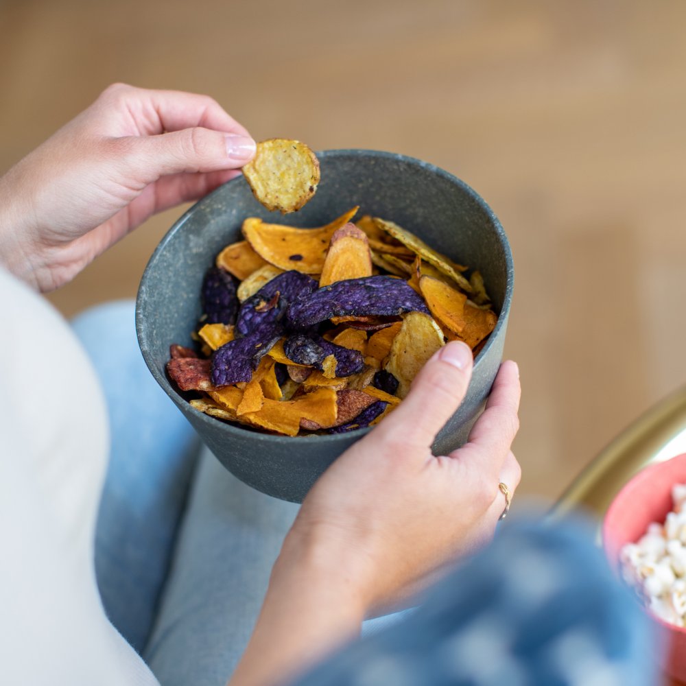 Plastskål CONNECT, set i 2 delar, 890 ml, naturlig bladgrön, Koziol