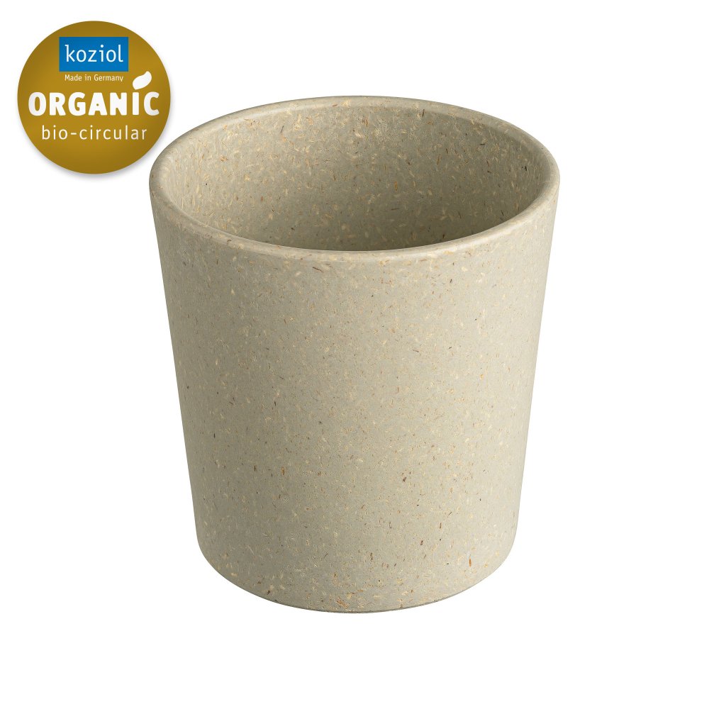 Plastmugg CONNECT, set i 4 delar, 190 ml, naturlig ökensand, Koziol