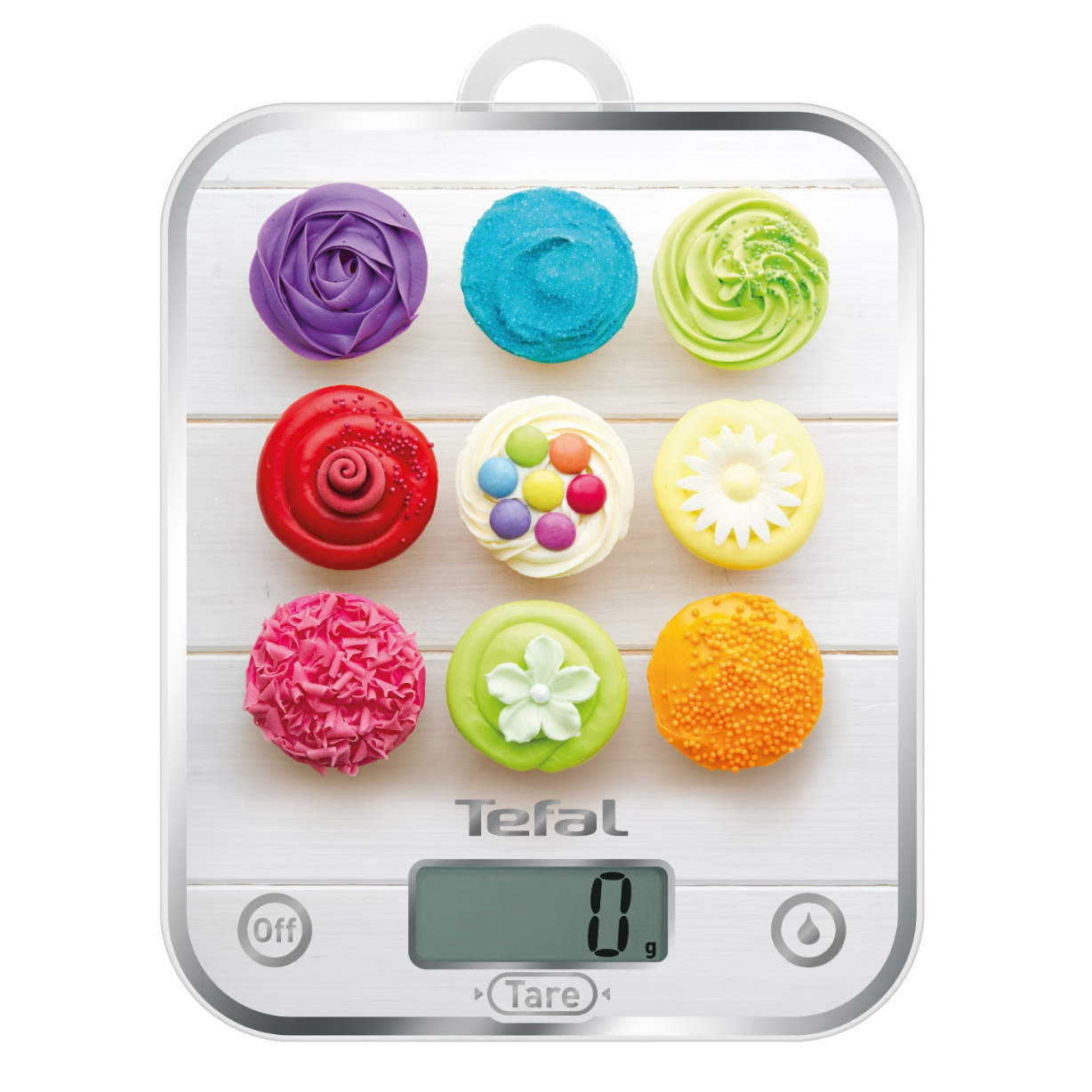 Digital köksvåg OPTISS BC5122V0 vit/cupcakes, Tefal