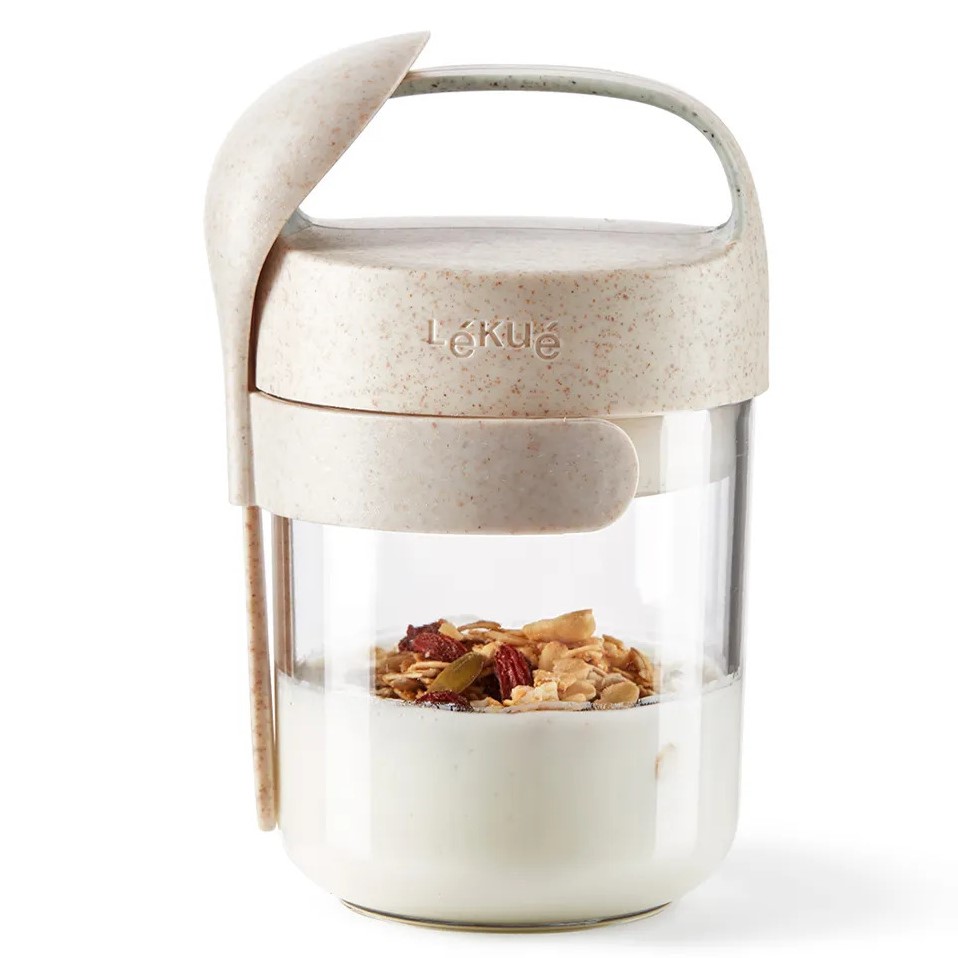 Lunchburk JAR TO GO ORGANIC 400 ml, sten, Lékué