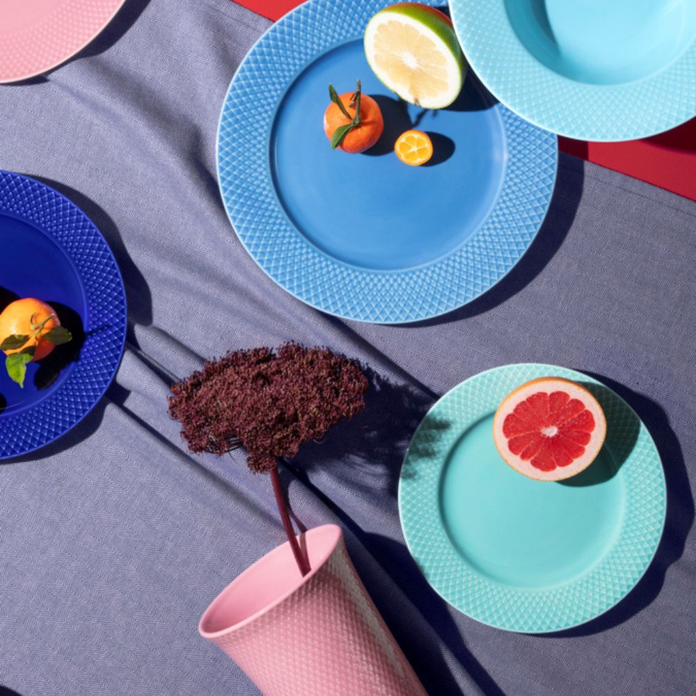 Desserttallrik RHOMBE 23 cm, mörkblå, Lyngby