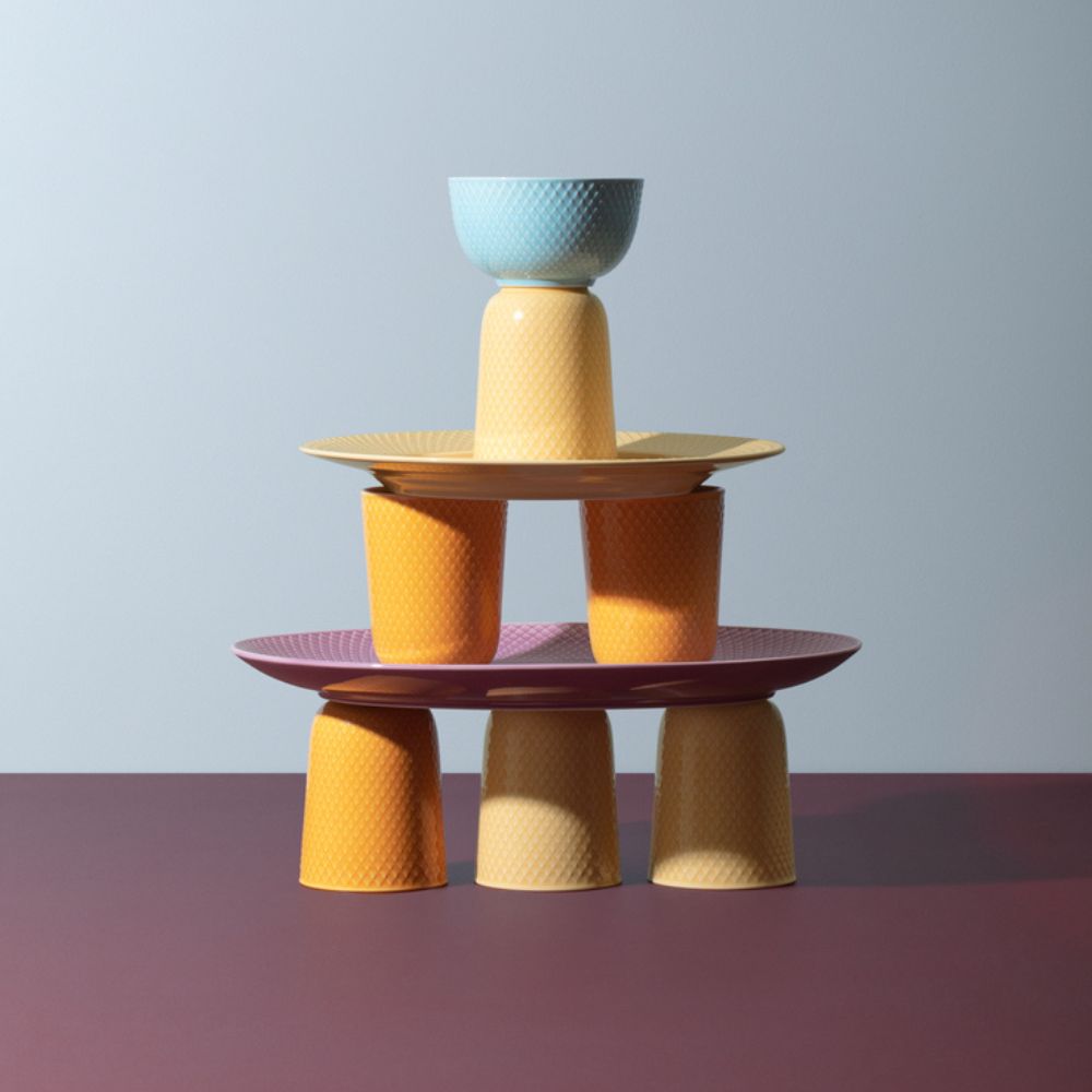 Serveringsskål RHOMBE 11 cm, turkos, Lyngby