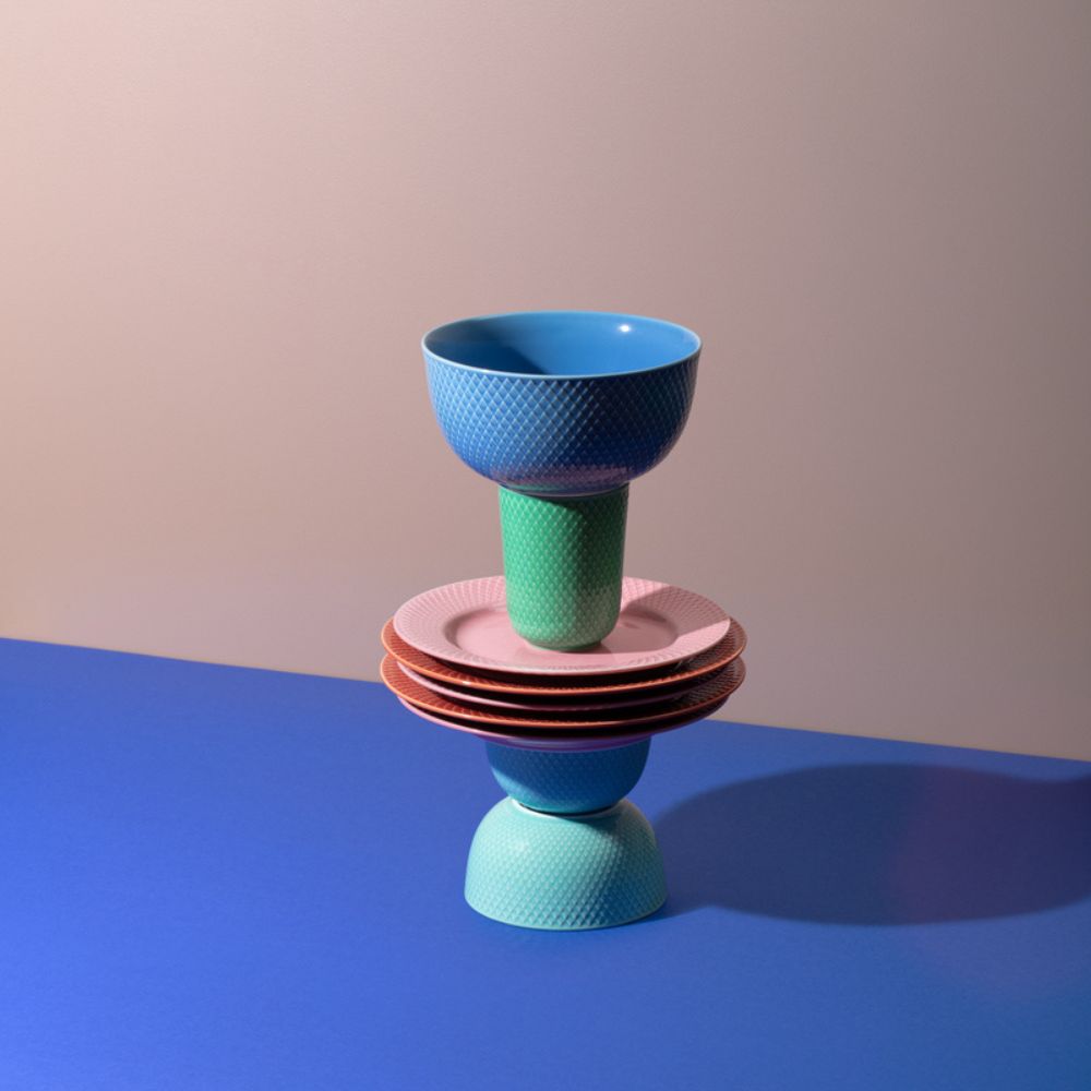 Serveringsskål RHOMBE 11 cm, turkos, Lyngby