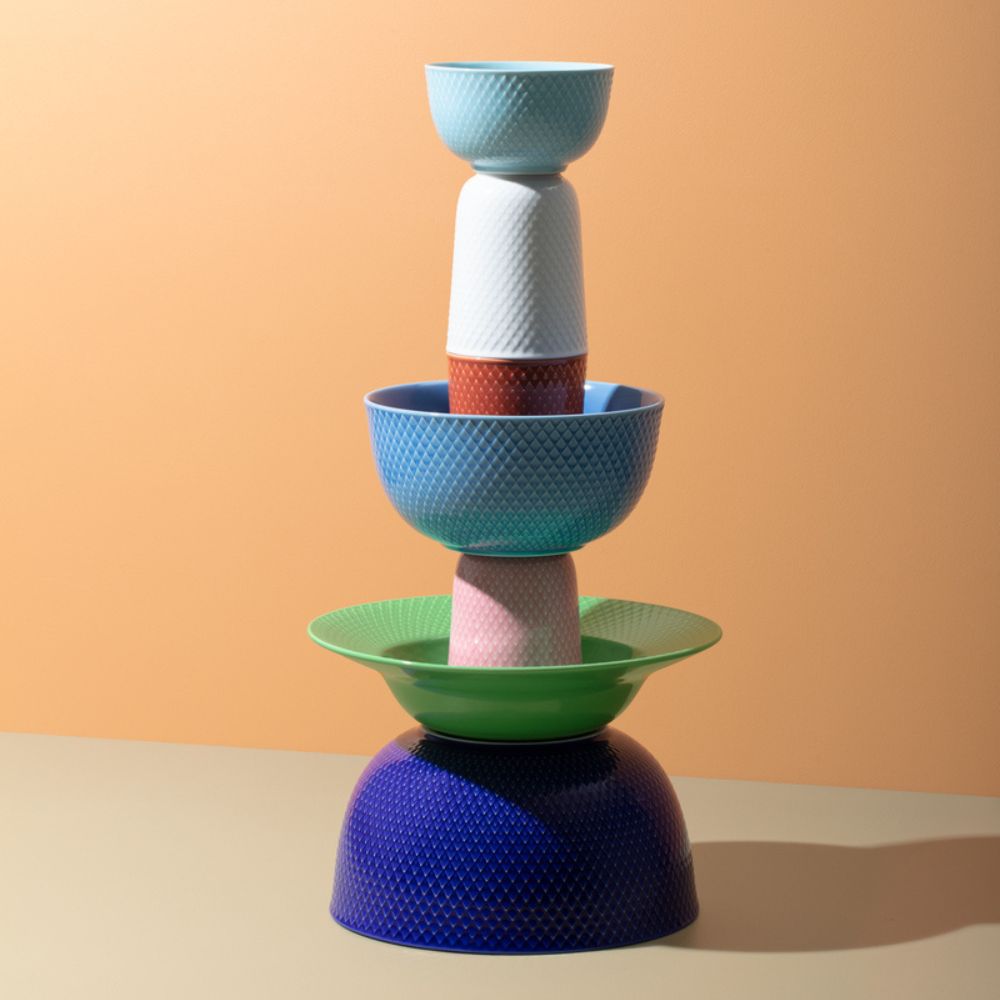 Serveringsskål RHOMBE 11 cm, turkos, Lyngby