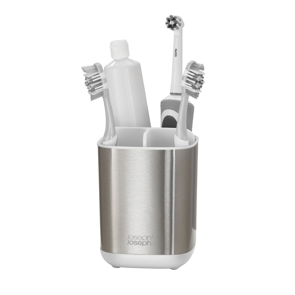 Tandborstskopp EASYSTORE 70530, silver, Joseph Joseph