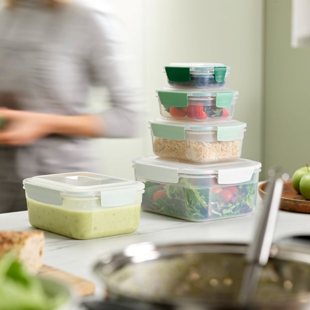 Köksförvaringsburk NEST 81127, set i 5 delar, grön, plast, Joseph Joseph