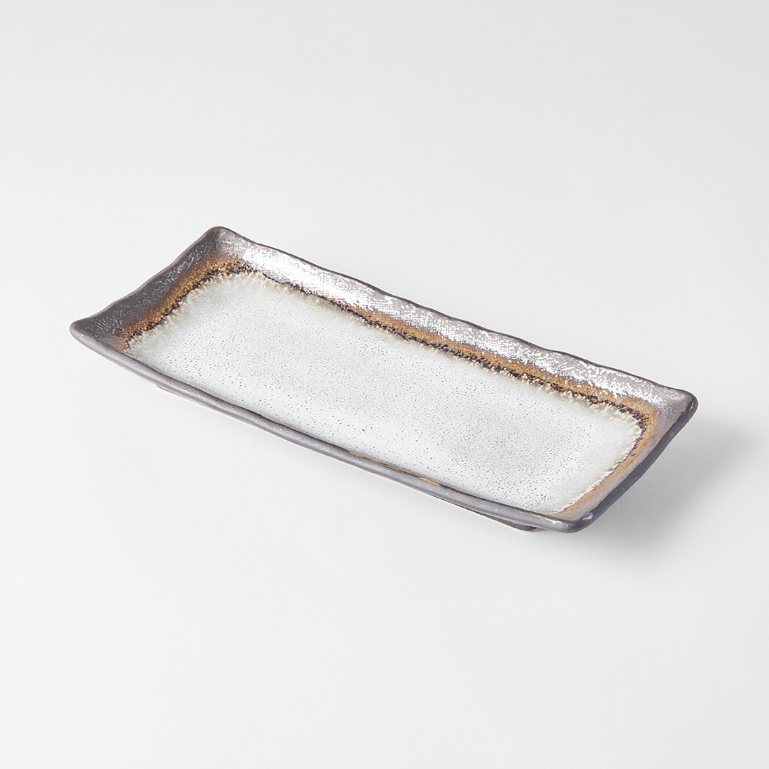 Sushi och sashimi-tallrik, 29 x 13 cm, Akane grå, MIJ