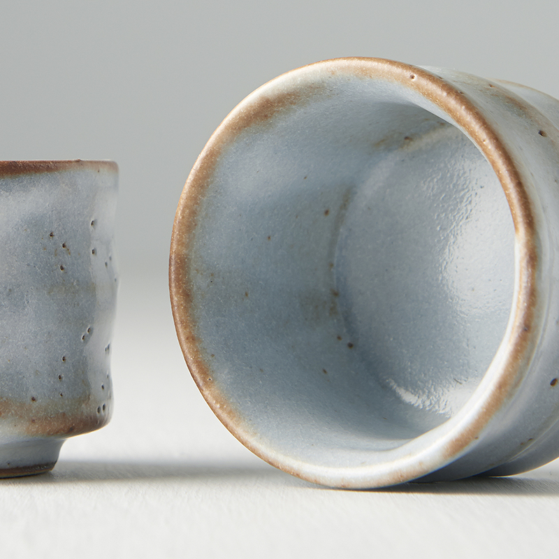 Sake-kopp, 50 ml, vitt moln, MIJ