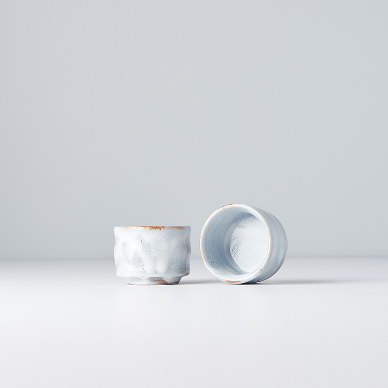 Sake-kopp, 50 ml, vitt moln, MIJ