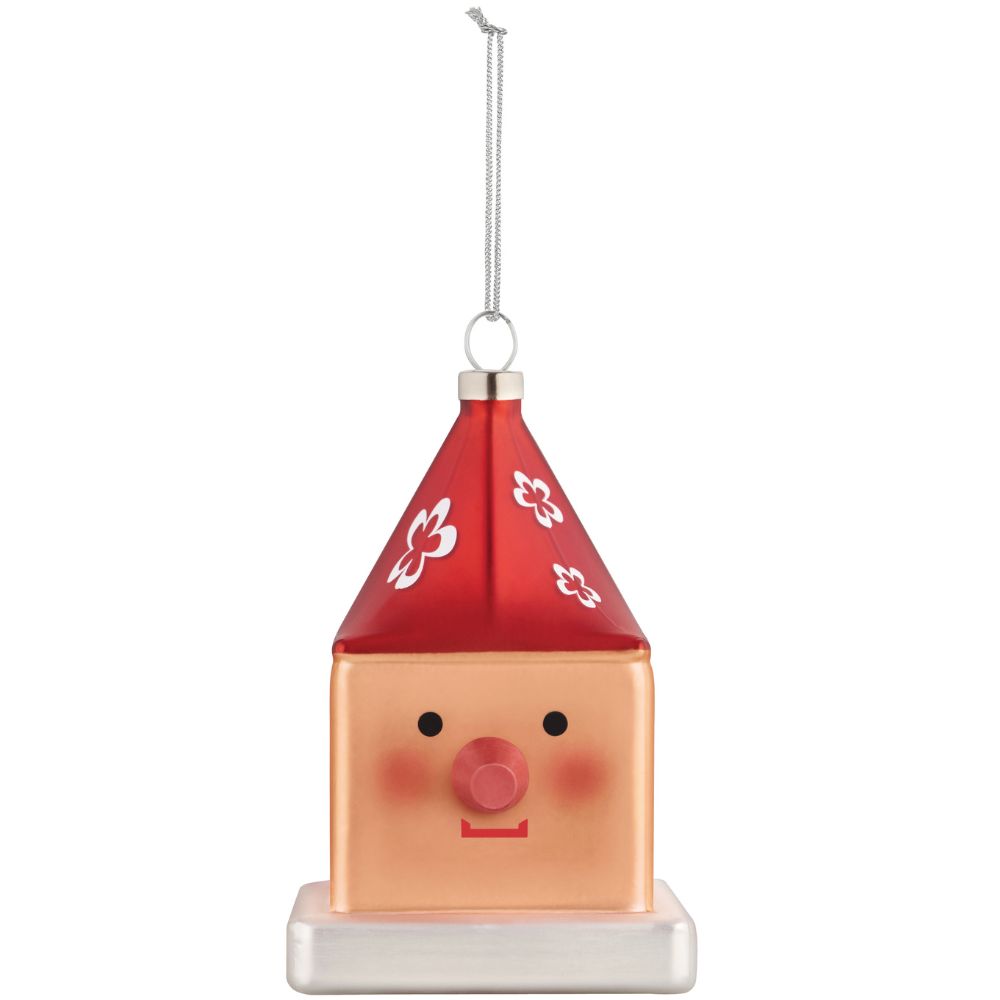 Julgransprydnad CUBOCCHIO röd, Alessi
