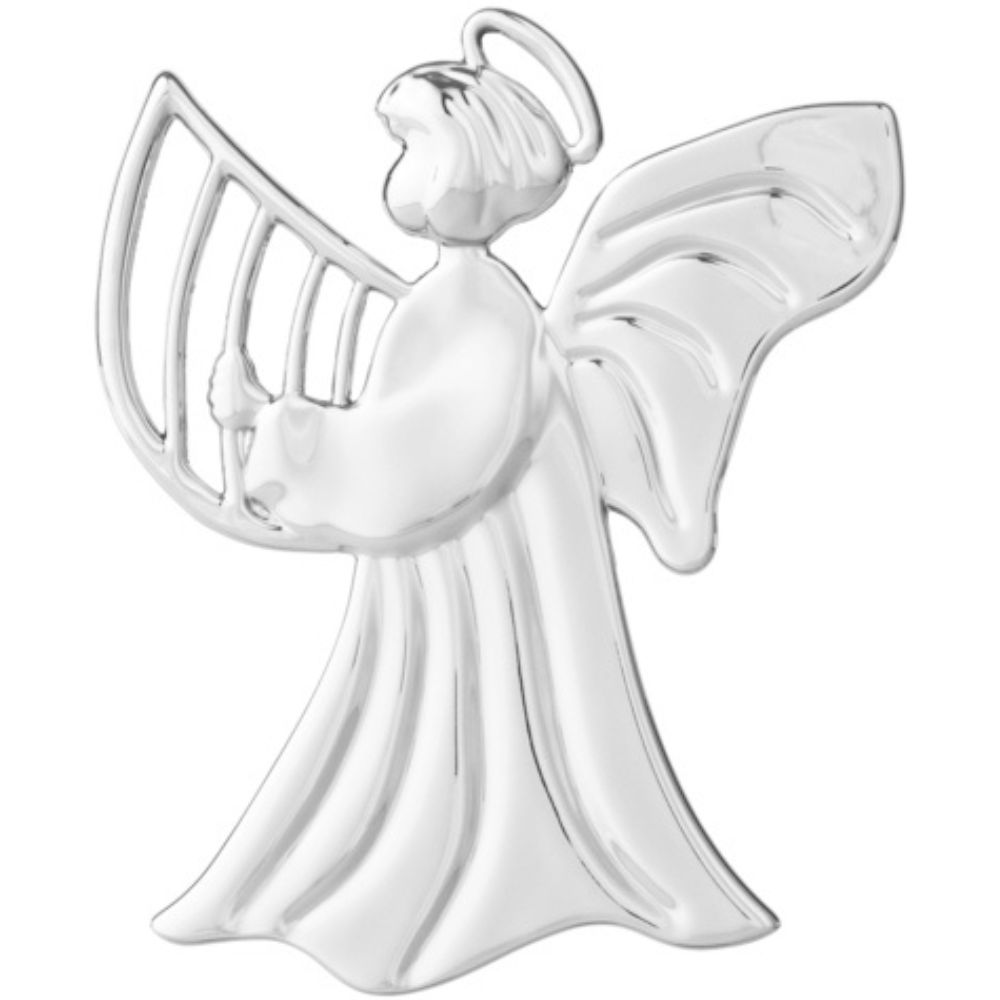 Julgransprydnad HARP ANGEL 7 cm, silverpläterad, Rosendahl