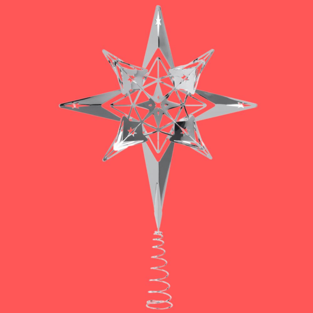 Julgransprydnad TOP STAR 32 cm, silverpläterad, Rosendahl