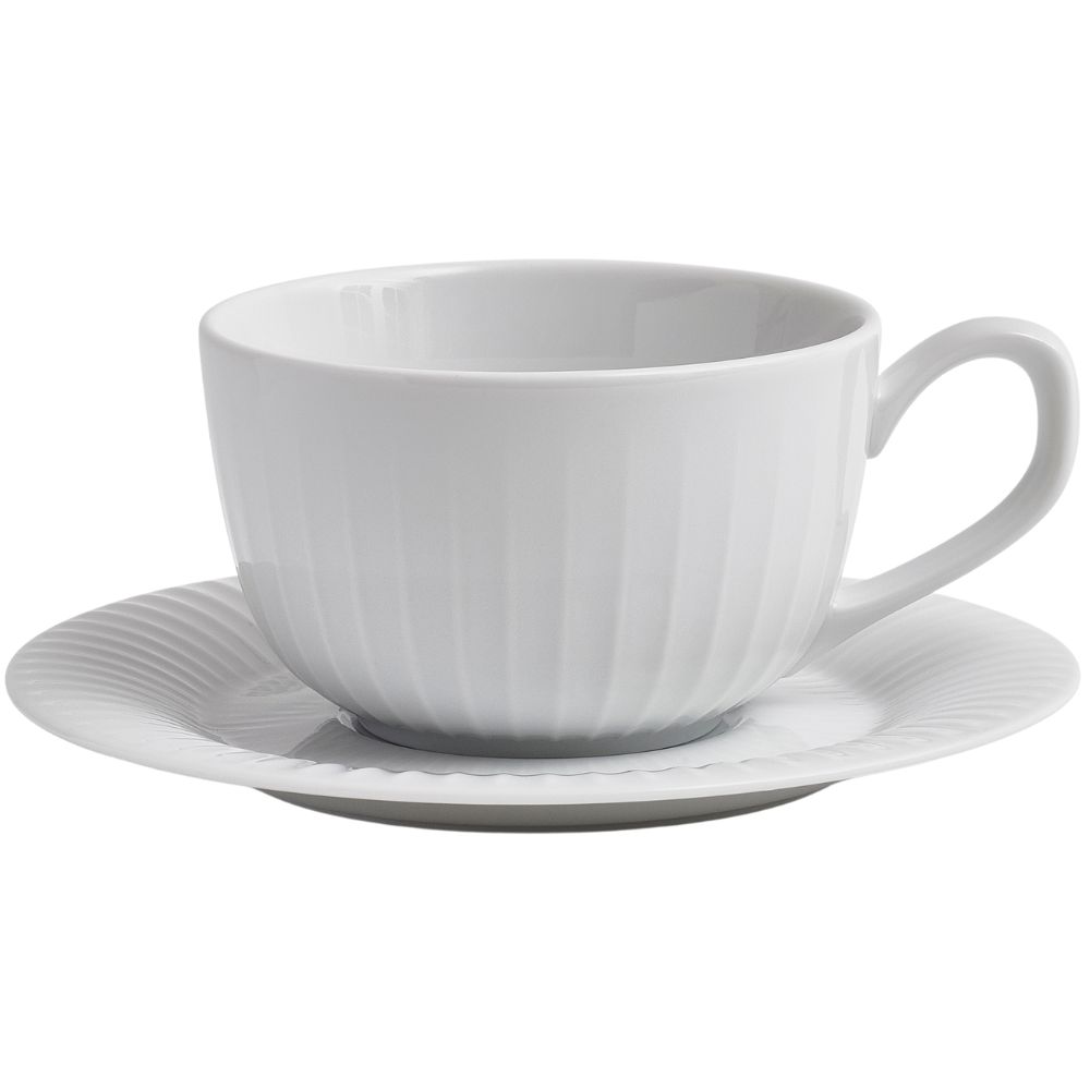 Kaffekopp med fat HAMMERSHOI 250 ml, vit, Kähler