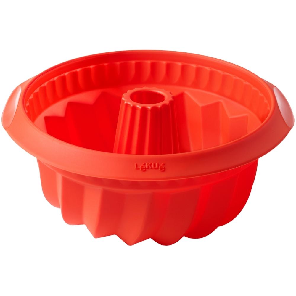 Bakform 22 cm, röd, silikon, Lékué
