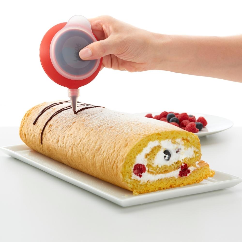 Bakmatta för rulltårta, 40 cm, brun, silikon, Lékué