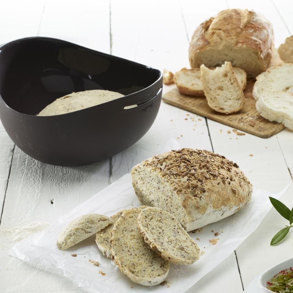 Bakset för bröd och baguette, 3 st, brun, Lékué