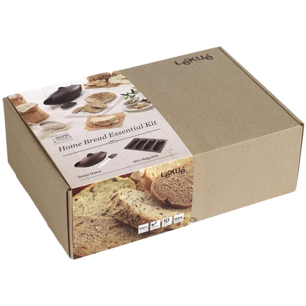 Bakset för bröd och baguette, 3 st, brun, Lékué